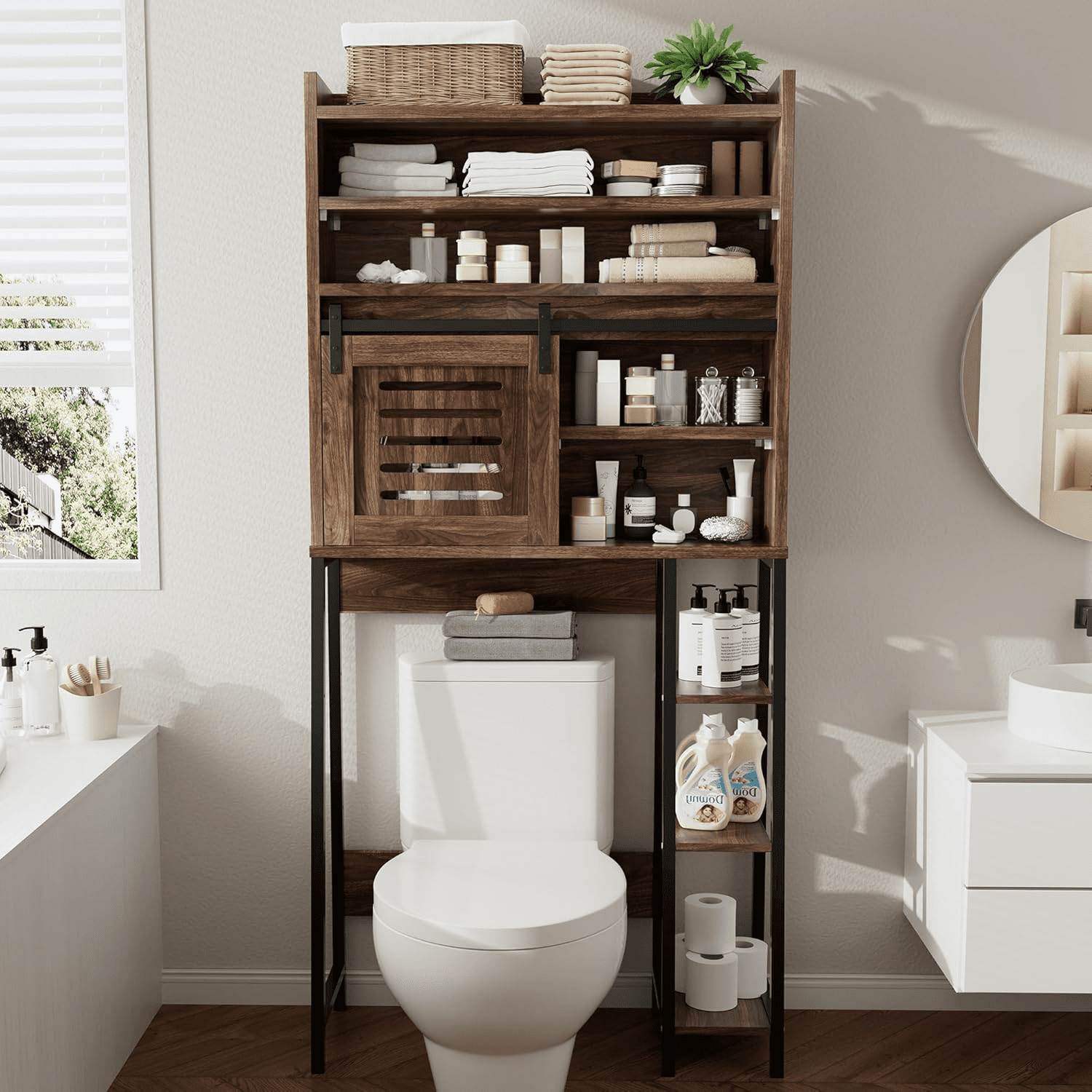 DXYKOPA Over The Toilet Storage Cabinet Bathroom Storage Cabinet Over ...