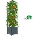 DXront Raised Garden Bed with Tomato Planter Box Trellis C42