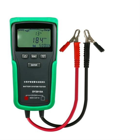 DY2015A 12V Digital Multimeter Tools Lead Acid CCA Load Battery Charge Test Battery Teste For Vehicles Trucks Motorcycle ,Precise Measurements