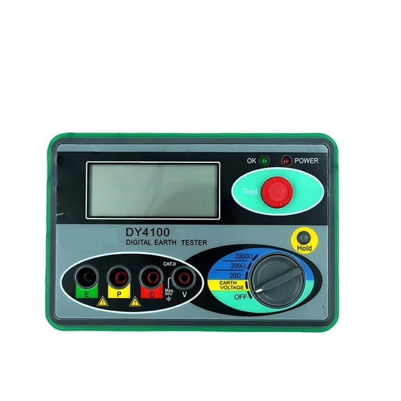 DY4100 Digital Earth Ground Resistance Tester, 0-2000 Ohm Megohmmeter for Electrician