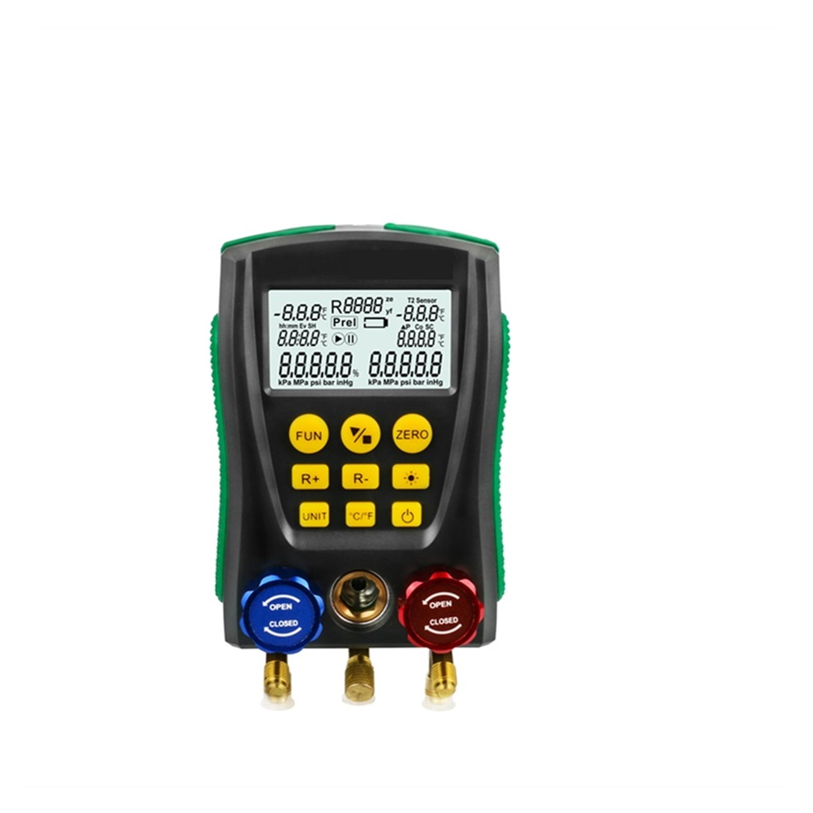DY517 Refrigeration Gauge Manifold Digital Meter HVAC Vacuum Pressure Temperature Tester Leakage Test Tool Electronic Instrument