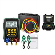DY517A Refrigeration Digital Manifold Gauge Meter Refrigerant Inspection Vacuum Pressure Temperature Tester 2-Way Valve
