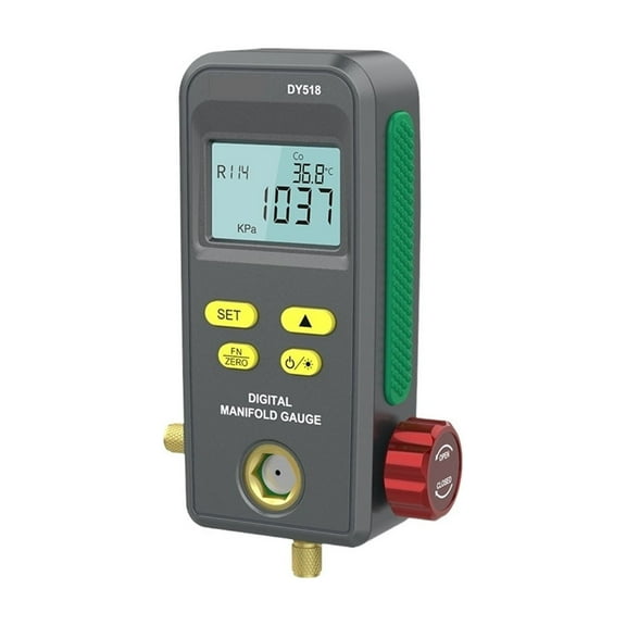 DY518 Refrigeration Pressure Gauge Digital Manifold Meter Vacuum HVAC Meter Pressure Freon Manometer Temperature Tester ,Easy to Use