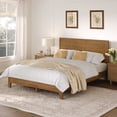 thumbnail image 1 of DYCANPO Queen Bed Frame with Headboard, Acacia Wood Platform, Non-Slip&Without Noise, Dark Wood, 1 of 12