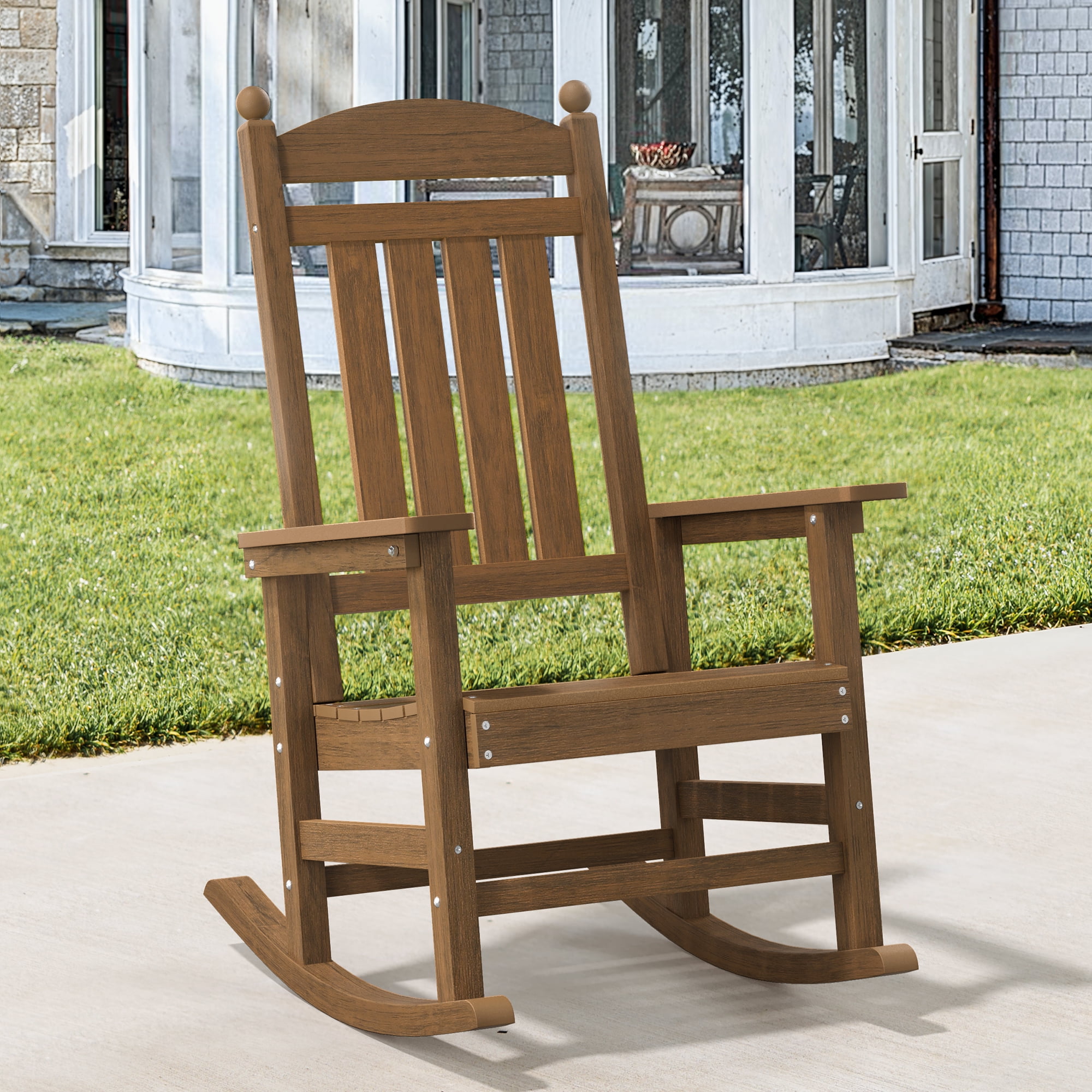 Dycanpo Outdoor Rocking Chair with High back for Backyard/Patio/Garden ...