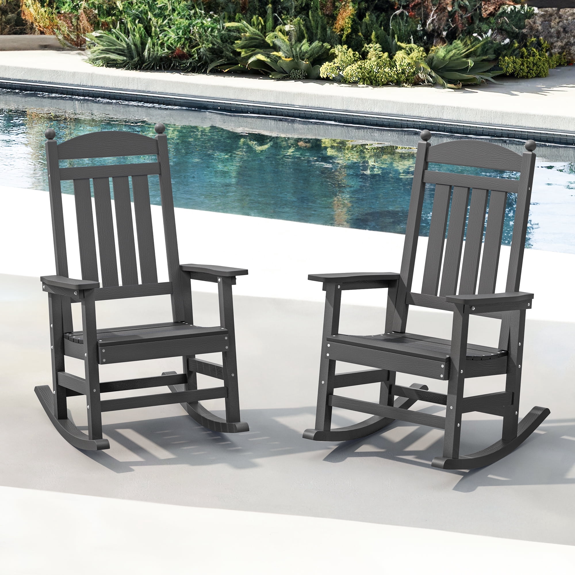 Dycanpo Outdoor Rocking Chairs Set of 2,for Backyard/Patio/Garden,HDPS ...