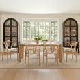 thumbnail image 1 of DYCANPO Wood Dining Chairs Set of 6, Mid Century Modern Y-Shaped Backrest, Fully Assembled, Natural, 1 of 11