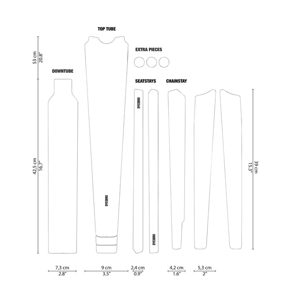 DYEDBRO Gravel Frame Protection - Clear Glitter