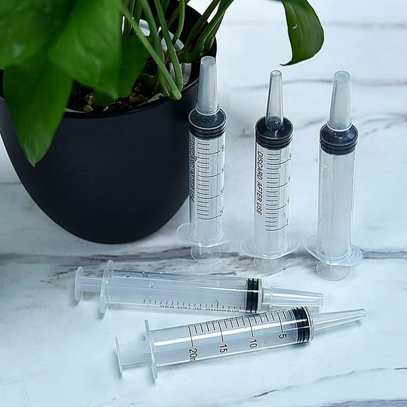 DYEXPRESS Reusable Feeding Syringe 20ml/0.68oz Measuring Syringe Industrial Hydroponics Syringe for Animal Food Feeding (1pc)
