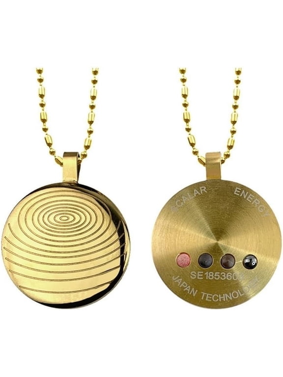 Wave Emf Protection Magnetic Field Therapy Terahertz Shield Defense Necklace,Terahertz Cosmic Energy Protection Necklace,Gold Color