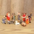 thumbnail image 1 of DYIOO 3.5" Indoor Nativity Manger Set, 11Pcs Christmas Figurine Set for Scene Holiday Family Gift Religious Decorations, 1 of 12