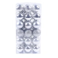 thumbnail image 1 of DYIOO Shatterproof Solid Plastic Christmas Ball Ornaments, Pre-Strung Xmas Balls with Hook, Christmas Pendant for Holiday Xmas Party Wreath Tabletop Tree Decoration(36Pices, 40mm/1.57 Inch,Silver ), 1 of 10