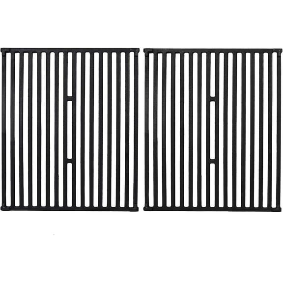 DYJP 15 Inch Grill Grates Replacement for Broil King 9453-54, 9453-57, 9453-64, 9865-54, 9453-67, Broil-Mate, Silver Chef, Sterling Gas Grill, 2 PCS Cast Iron Cooking Grid Grates (15" x 12 3/4" Each)