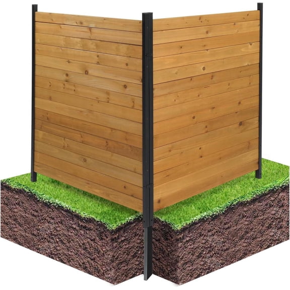 DYJP 2 Panels 42x39in Privacy Fence - Outdoor Air Conditioner Trash Can Pool Equipment Screen