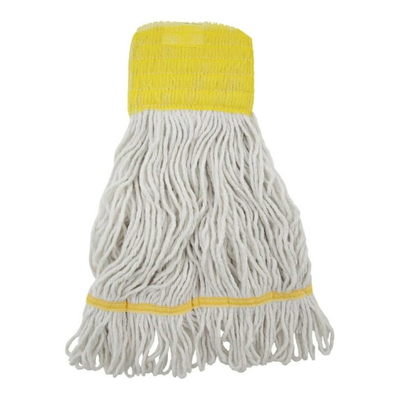 DYJP BWK501WH 5 in. Headband Cotton/Synthetic Super Loop Wet Mop Head - Small, White (12/Carton)