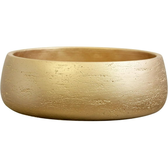DYJP Large Ceramic Planter Bowl Shallow Plant Pot - Gold Flower Pot Indoor and Outdoor Decorative Bowl Garden and Home Dcor
