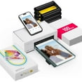 thumbnail image 1 of DYJP M100 4x6'' Photo Printer, Phone Printer 100 Sheets & 3 Cartridges, Full-Color Photo, Portable Instant Photo Printer for iPhone Android, Thermal Dye Sublimation, Wi-Fi Picture Printer 100 Papers, 1 of 9