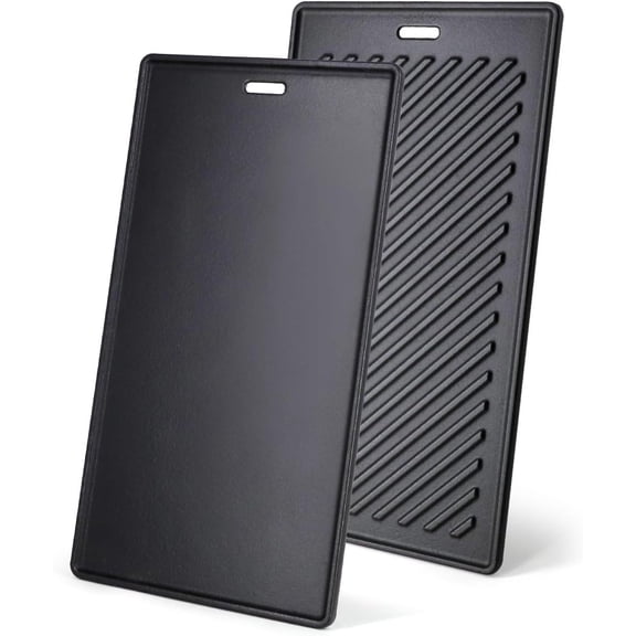 DYJP Replacement Parts for Monument Grill 35633 77352 13892 41847NG 24367 24633 17842 77352MB 77352-MB Denali 405 Denali 425, Reversible Cast Iron Cooking Plate for Monument Grills 96333