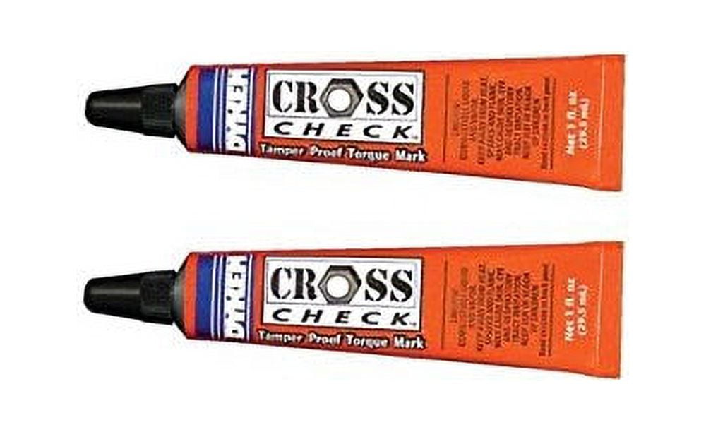 DYKEM Cross-Check - Tamperproof Marker / Torque Seal - 1 oz Tube (2 Pack,  Orange 