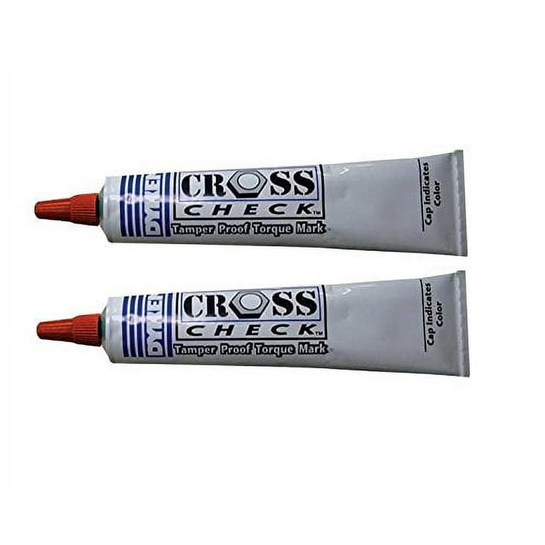 DYKEM Cross-Check - Tamperproof Marker / Torque Seal - 1 oz Tube (2 Pack,  Red) 