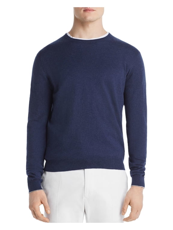 Mens Navy Crew Neck Pullover Sweater XL