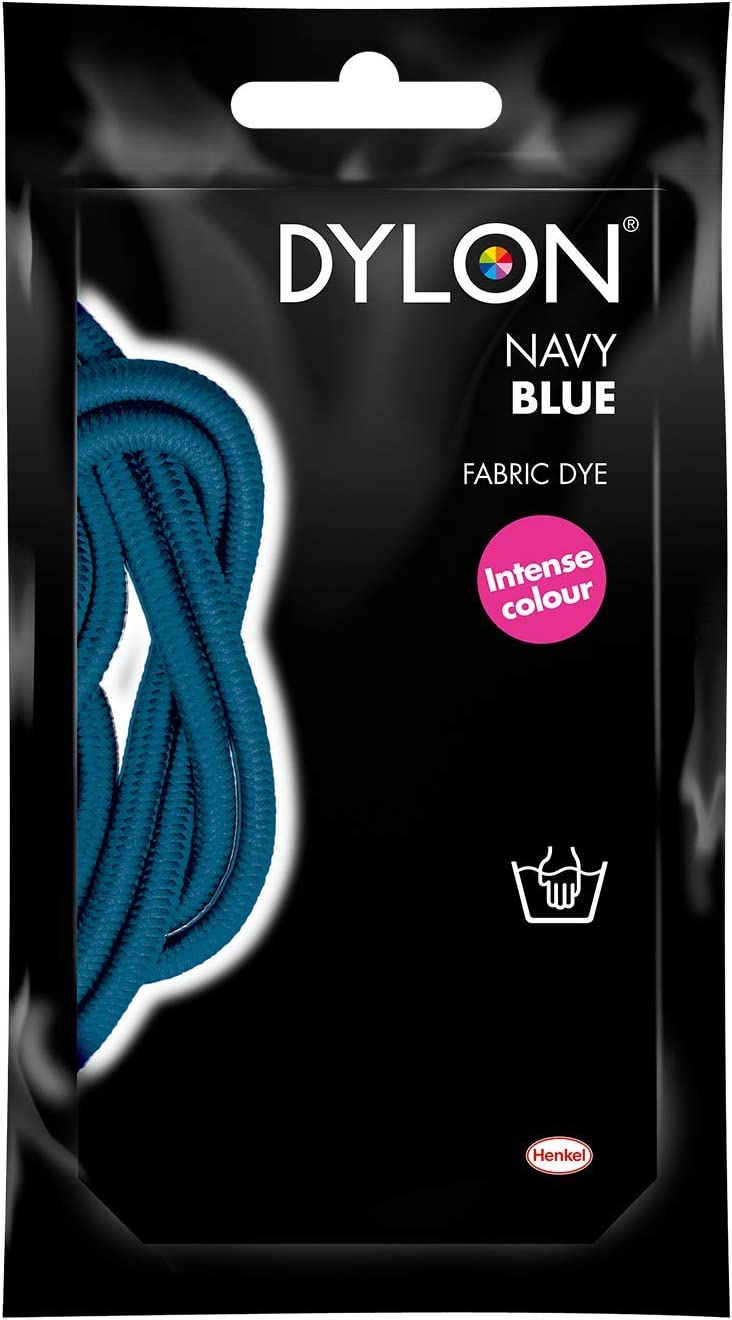 Tintura Per Tessuti Dylon Hand Dye 08 Blu Navy – Colore Intenso Per Abiti E Biancheria, Facile Da Usare, Senza Sale, Spedizione Veloce