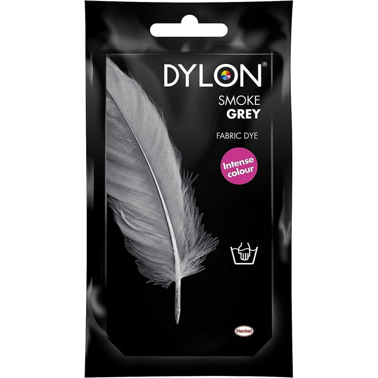DYLON Hand Dye, Fabric Dye Sachet for Clothes, Soft Furnishings and  Projects, 50 g - Smoke Grey
