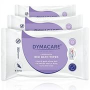 DYMACARE Fragranced Bed Bath Wipes | Rinse-Free Microwaveable Premium Adult Skin Cleansing Wet Wipes 3 Packs