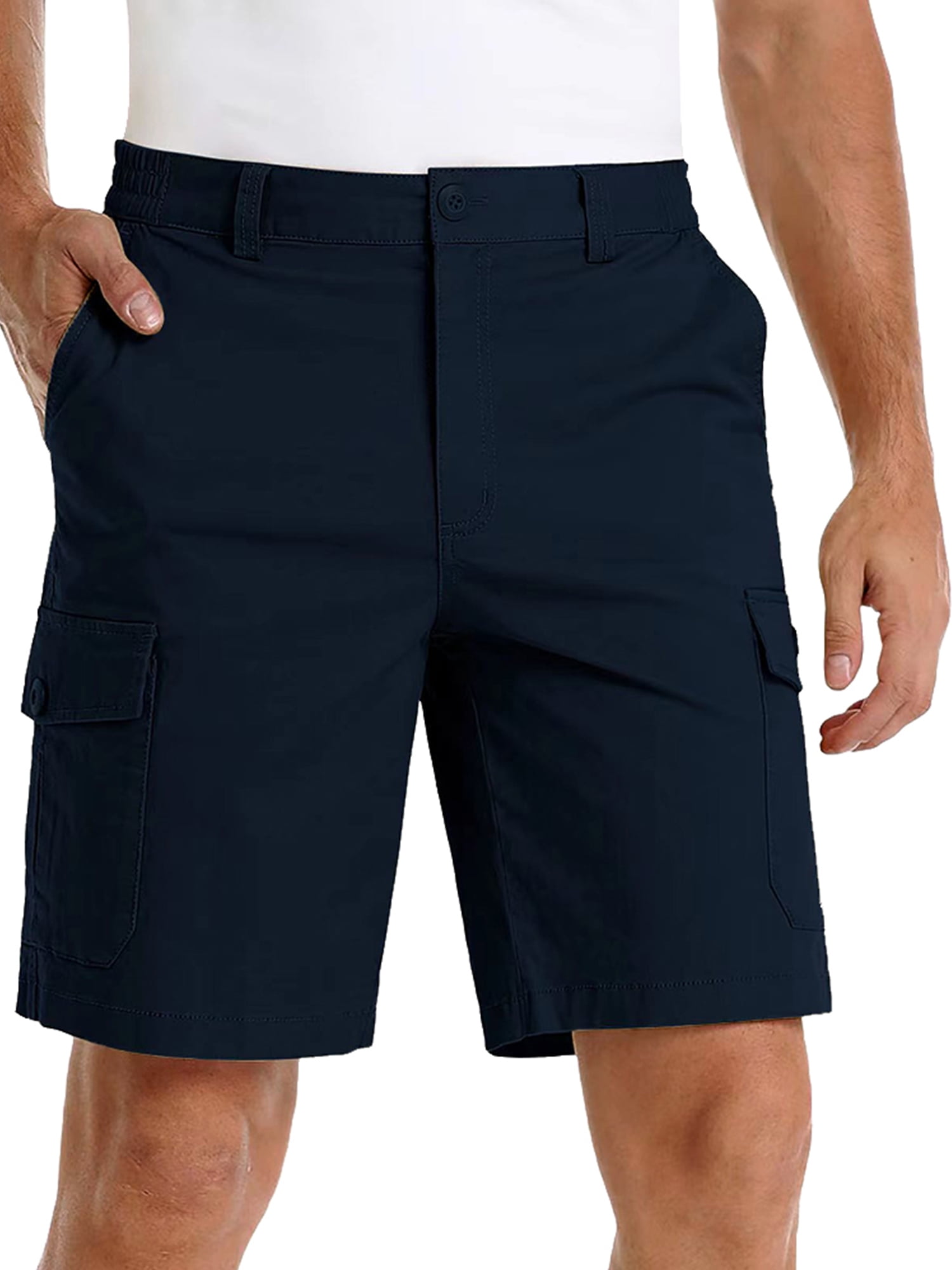 Cilcicy Basic Button Fly Mid Rise Men Cargo Shorts - Walmart.com