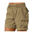 thumbnail image 1 of DYMADE Combat Drawstring Mid Rise Woven Women Shorts, 1 of 4