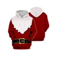 thumbnail image 1 of DYMADE Men Christmas Santa Cartoon Printed Pullover Long Sleeve Hoodies Top, 1 of 2