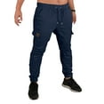 thumbnail image 1 of DYMADE Men Full Length Solid Color Cargo Style Multi Pockets Overalls Fashion Pants, 1 of 5