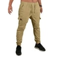 thumbnail image 1 of DYMADE Men Full Length Solid Color Cargo Style Multi Pockets Overalls Fashion Pants, 1 of 5