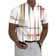 thumbnail image 1 of DYMADE Men Slim Fit Short Sleeve V-Neck Casual Shirts, 1 of 2