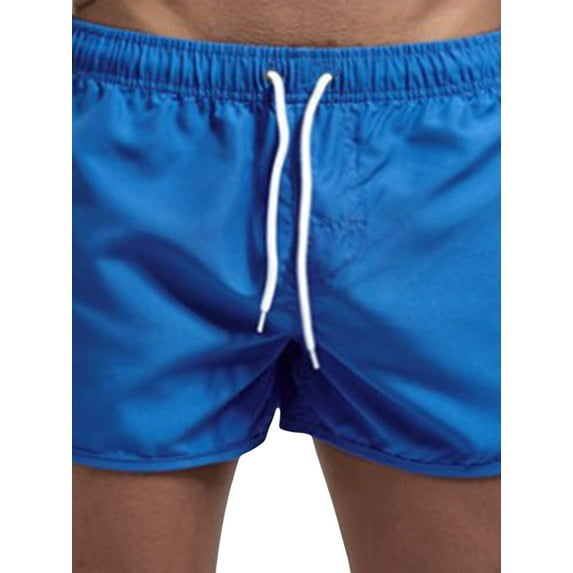 DYMADE Men's Activewear Solid Elastic Waist Draw String Casual Summer Walkshorts Shorts