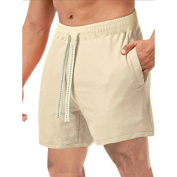 DYMADE Men's Activewear Sweatpants Pocket Elasticised Waist Drawstring Solid Sport Shorts