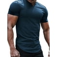 thumbnail image 1 of DYMADE Men's Casual V-Neck Short Sleeve Henley T-Shirt, 1 of 6