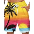 thumbnail image 1 of DYMADE Men's Vocation Beach Summer Shorts Elastic Waist Draw String Casual Walkshorts, 1 of 4
