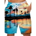 thumbnail image 1 of DYMADE Men's Vocation Beach Summer Shorts Elastic Waist Draw String Casual Walkshorts, 1 of 4