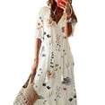 thumbnail image 1 of DYMADE Retro Sling Maxi Flowy Summer Loose Women Boho Dress, 1 of 4