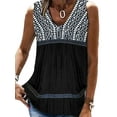 thumbnail image 1 of DYMADE Sleeveless Flowy Tank Lace Women Pleated Blouse Tops, 1 of 4
