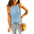 thumbnail image 1 of DYMADE Solid Color Beach Halter Top Women's Loose Slight Strech Slight Strech Vest, 1 of 3