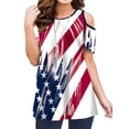 thumbnail image 1 of DYMADE Women 4th of July Off Shoulder Summer T-Shirts Tops, 1 of 8