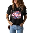 thumbnail image 1 of DYMADE Women 4th of July Print Tee Short Sleeve Tops Summer Crewneck Cotton T-Shirts, 1 of 3