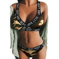 thumbnail image 1 of DYMADE Women Camouflage Printed Sexy Bralette Two-piece Lingerie Set, 1 of 6