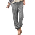 thumbnail image 1 of DYMADE Women Casual Elastic Waist Ankle Length Pants, 1 of 2