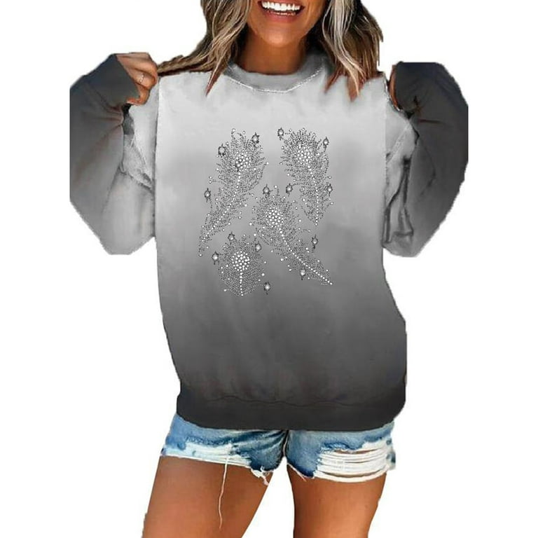 Gradient Long Sleeve Round Neck Sweatshirt Gradient Long Sleeve Round Neck Sweatshirt