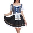 thumbnail image 1 of DYMADE Women Ethnic Style Oktoberfest Ruffle Printed Short Sleeve Dress, 1 of 4