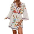 thumbnail image 1 of DYMADE Women Fashion Bohemian Retro Ethnic Style Printed Elastic Waist Vacation Dress, 1 of 4