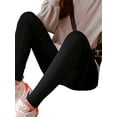 thumbnail image 1 of DYMADE Women High Waist Knit Fabric Plush Fleece Elastic Waist Ankle-Length Leggings, 1 of 4